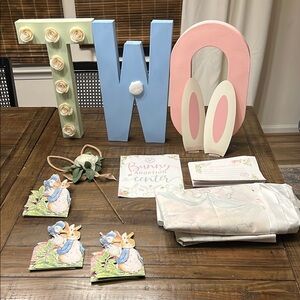 Bunny rabbit Decor Set for 2nd birthday